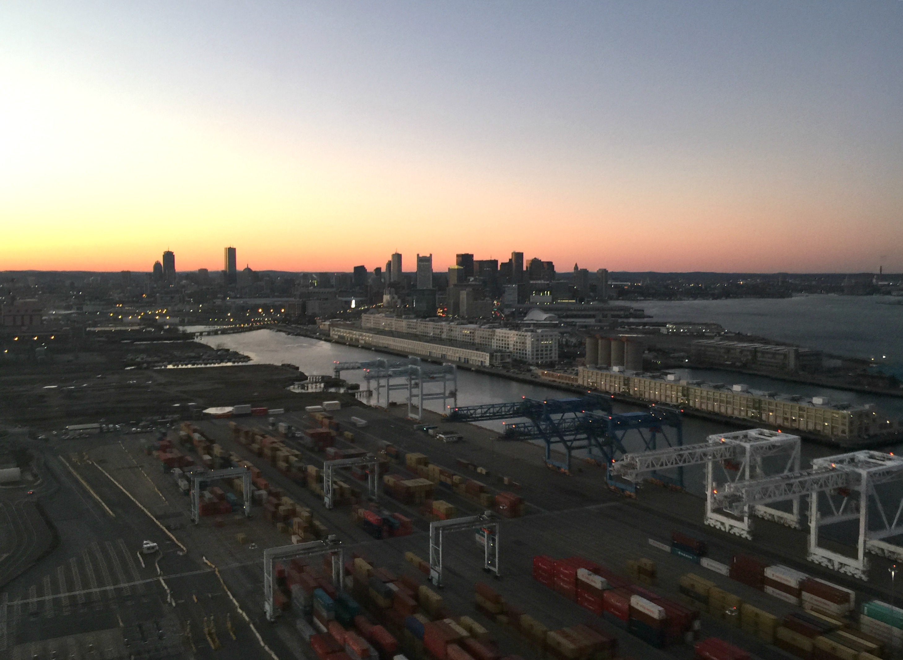 Cargo Ship Traffic in the Harbor - Boston Harbor ...