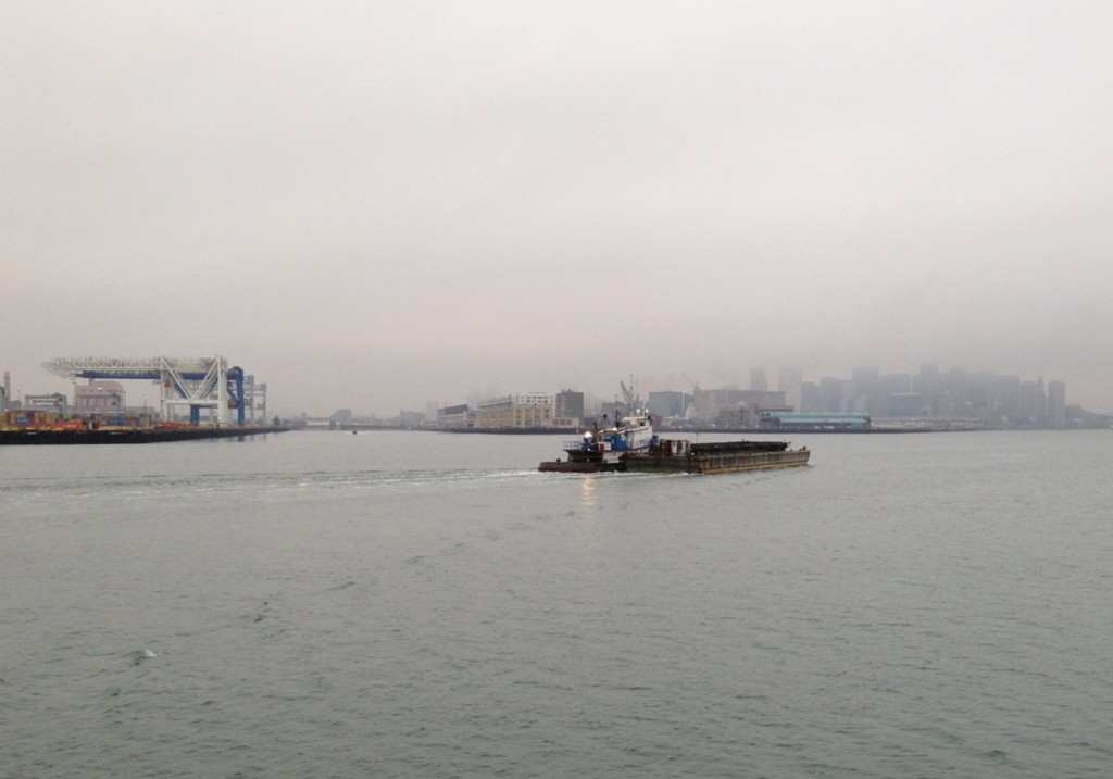 boston harbor gloomy day