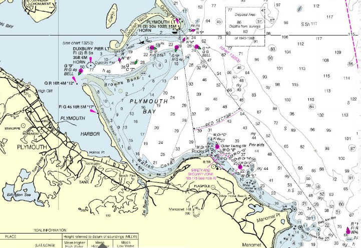 Cape Cod Bay Depth Chart