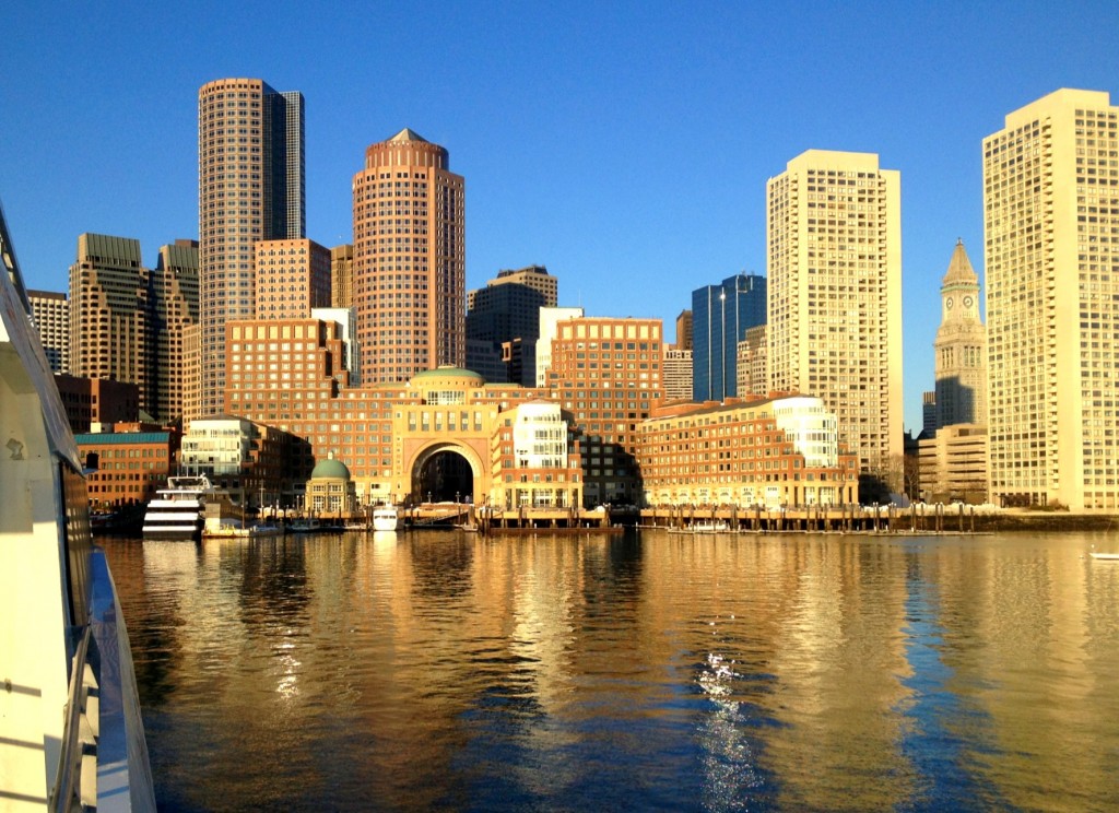 boston harbor city view