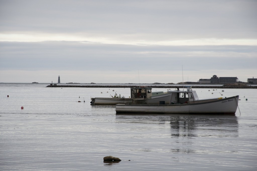 winter fishing boats